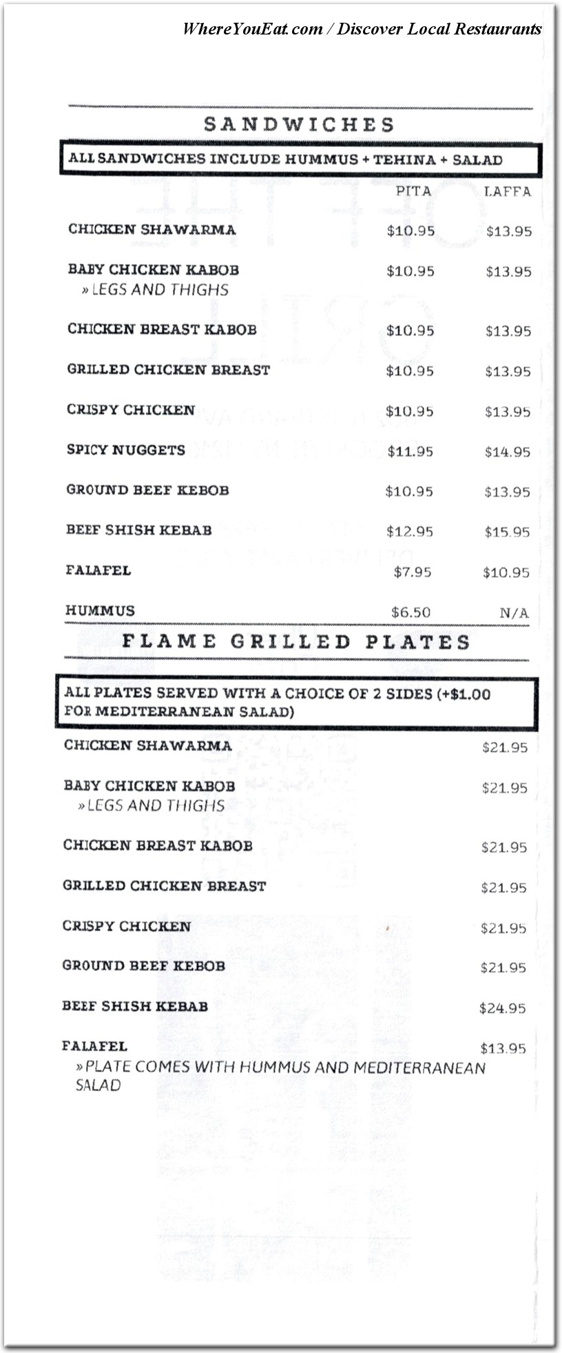 menu image