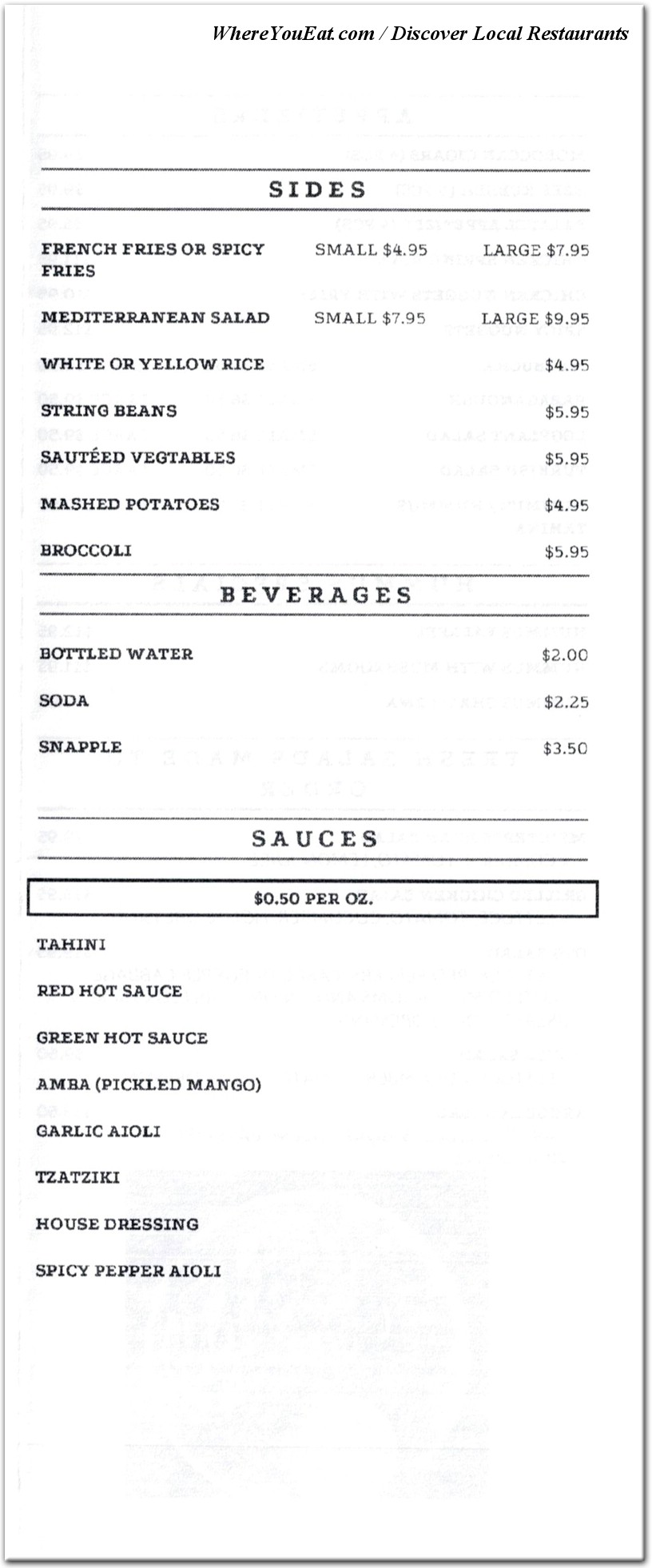 menu image
