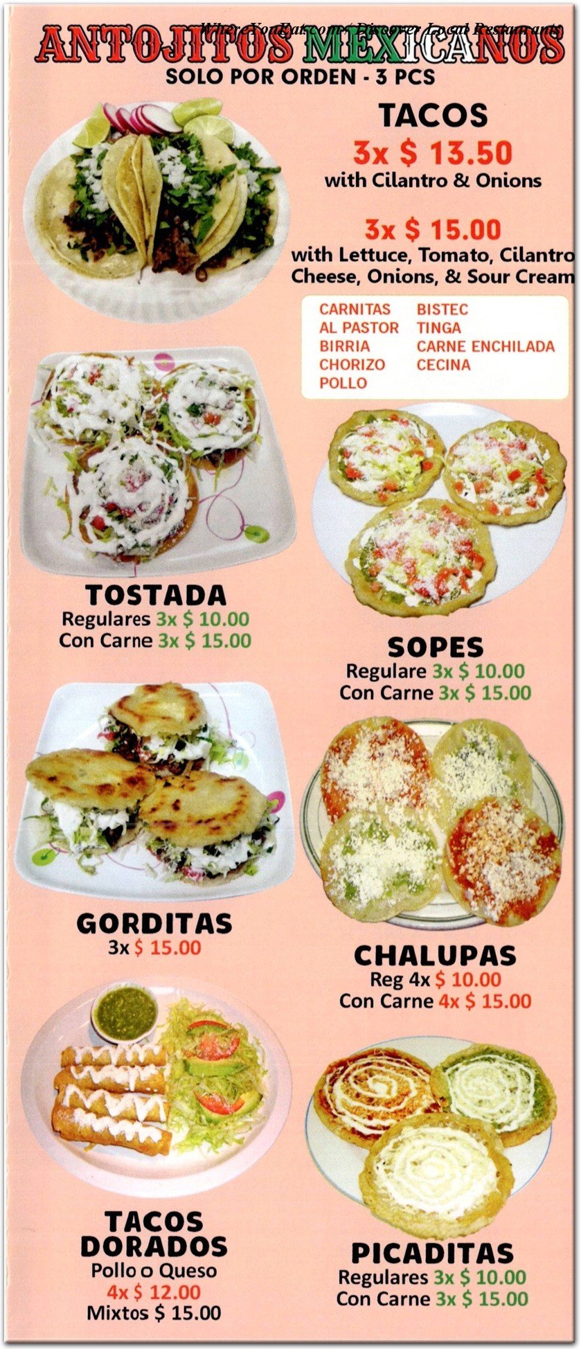 menu image