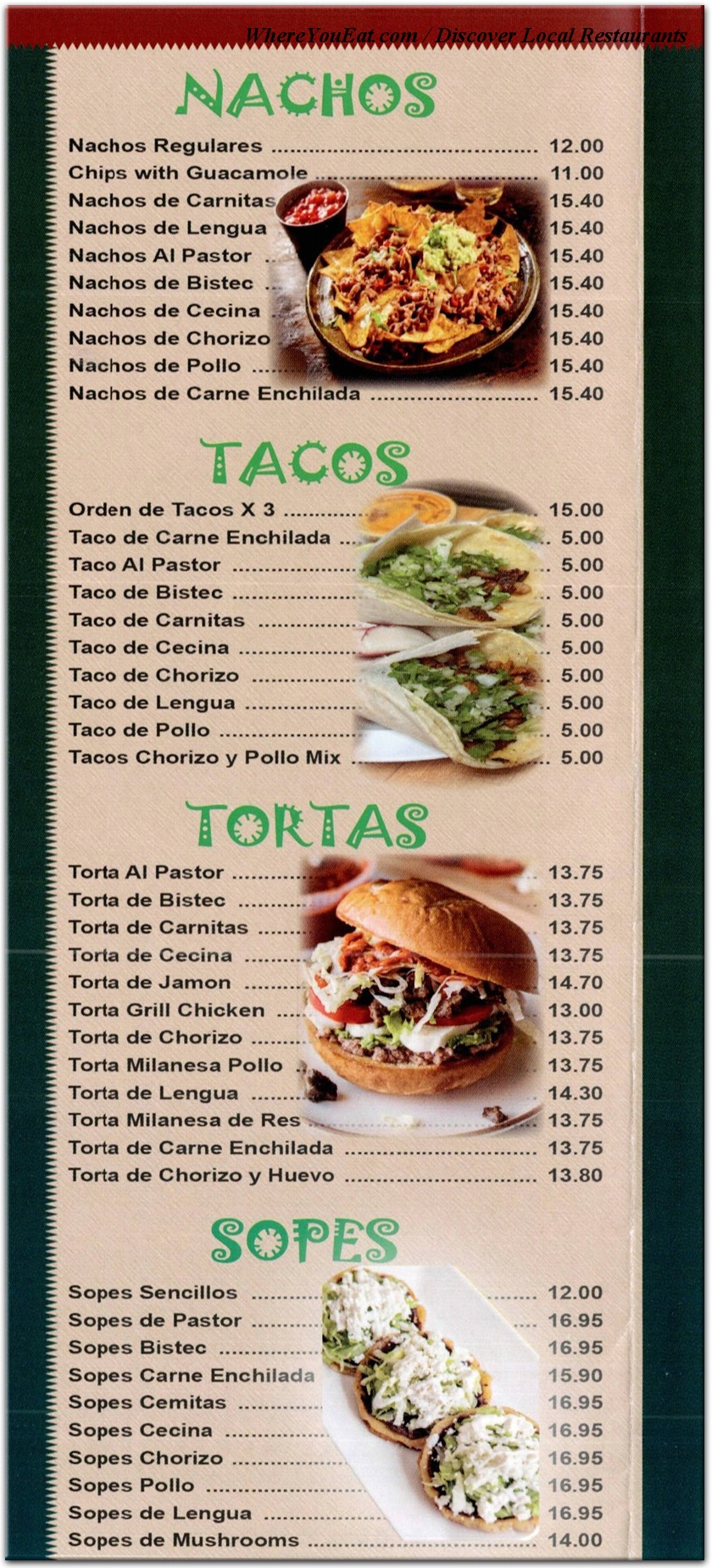 menu image