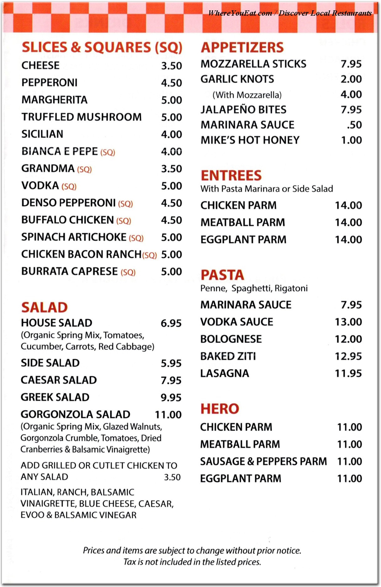 menu image
