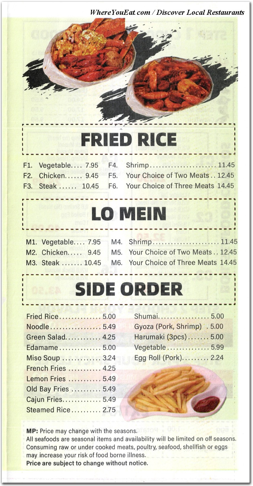 menu image