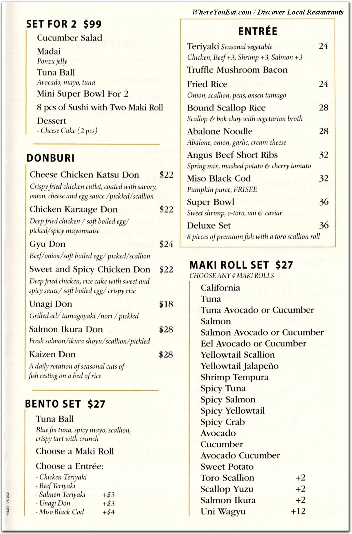 menu image