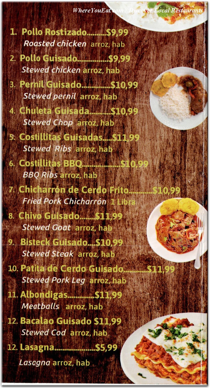 menu image