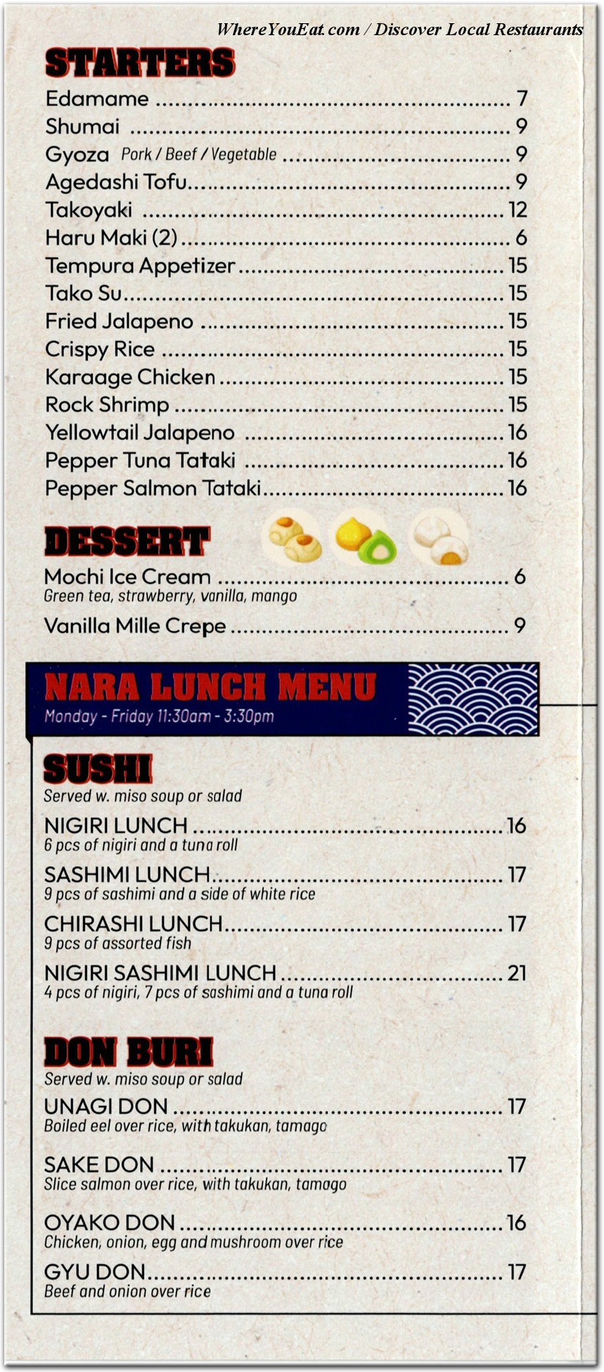 menu image