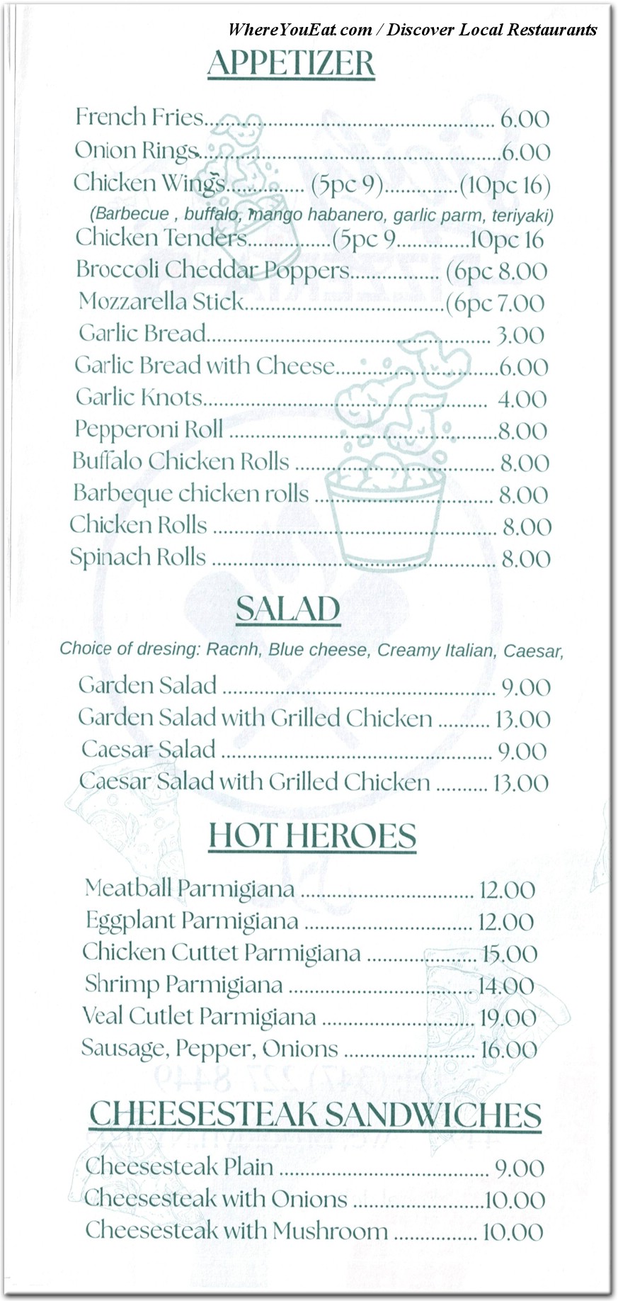 menu image