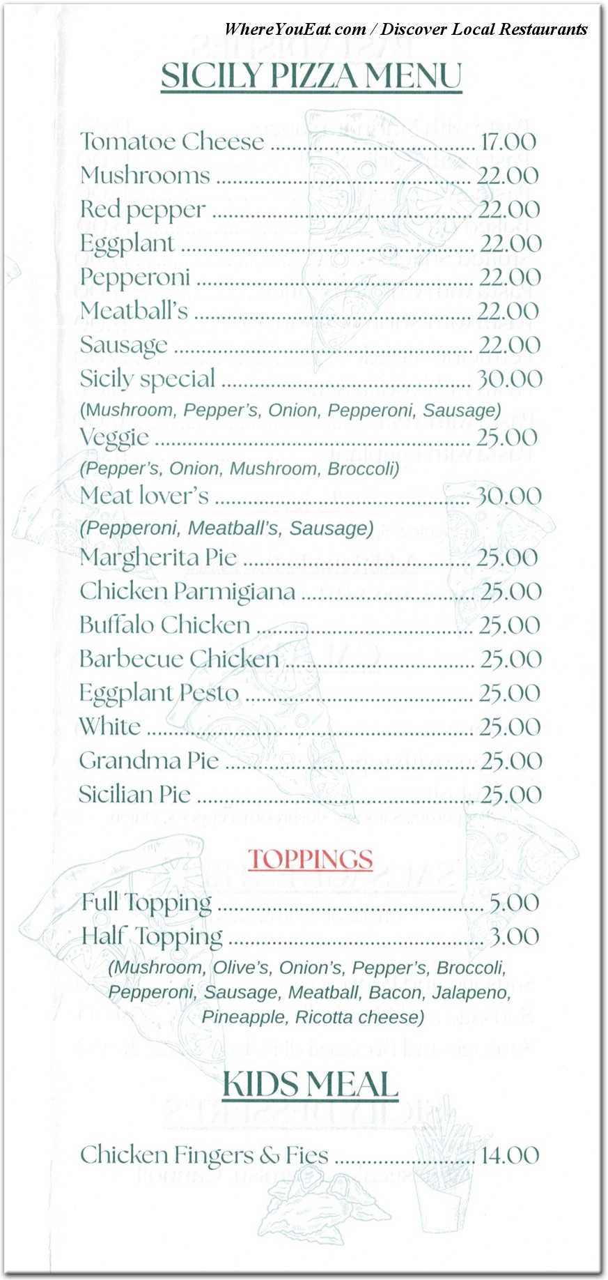 menu image