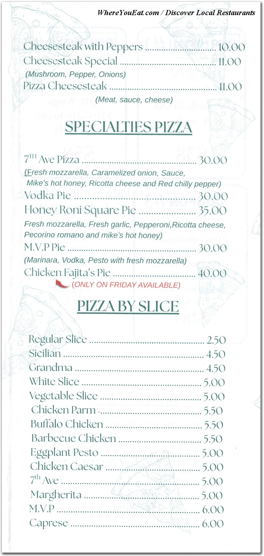 menu image