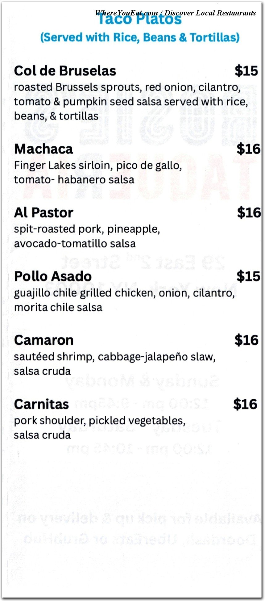 menu image