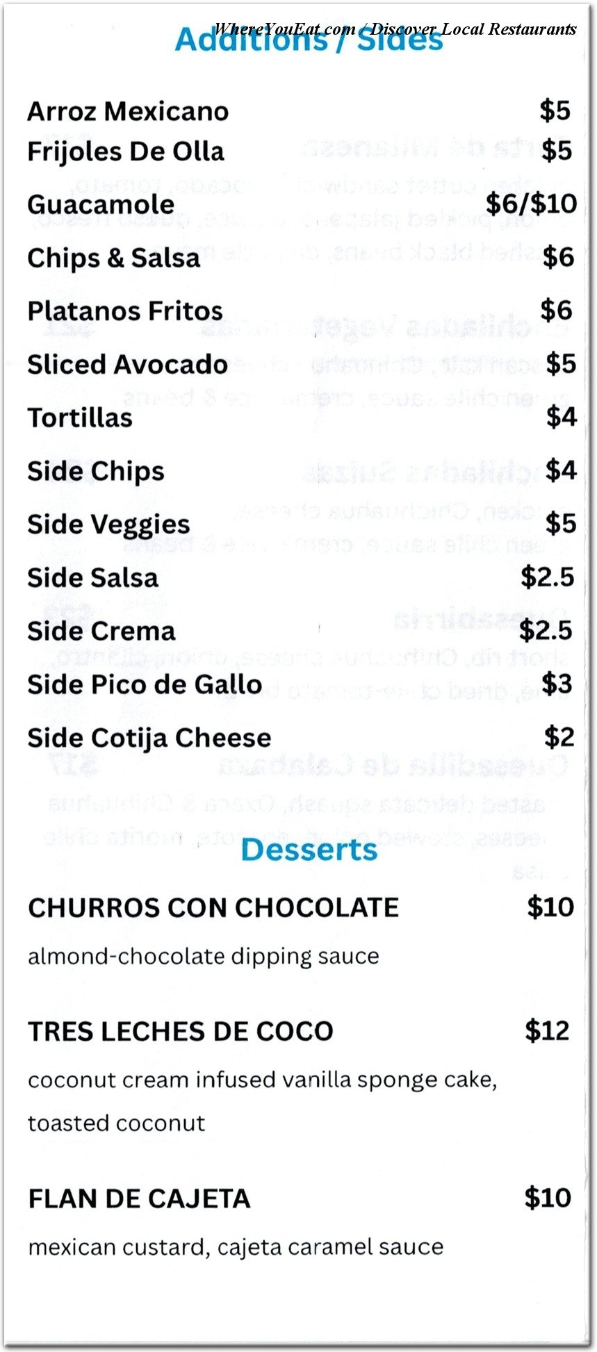 menu image