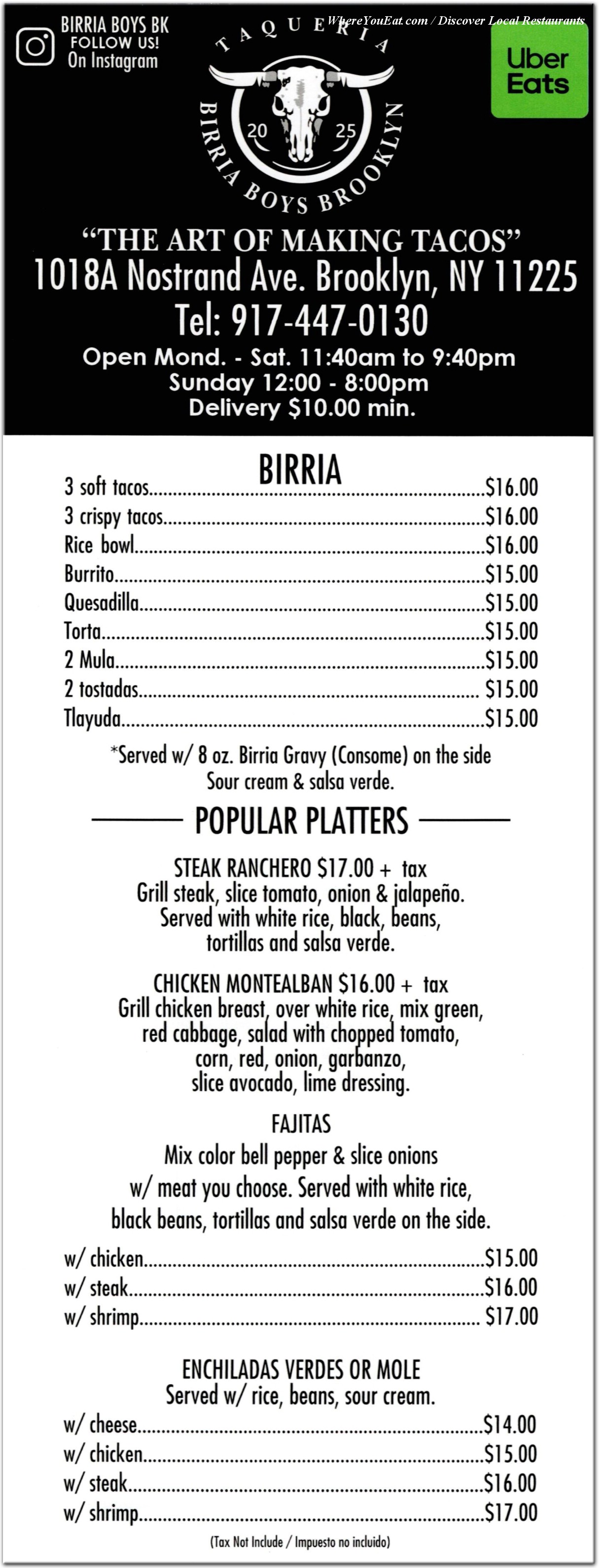 menu image