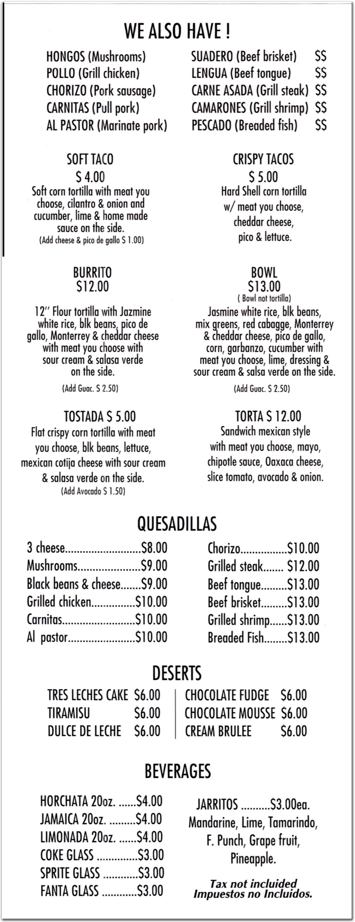 menu image