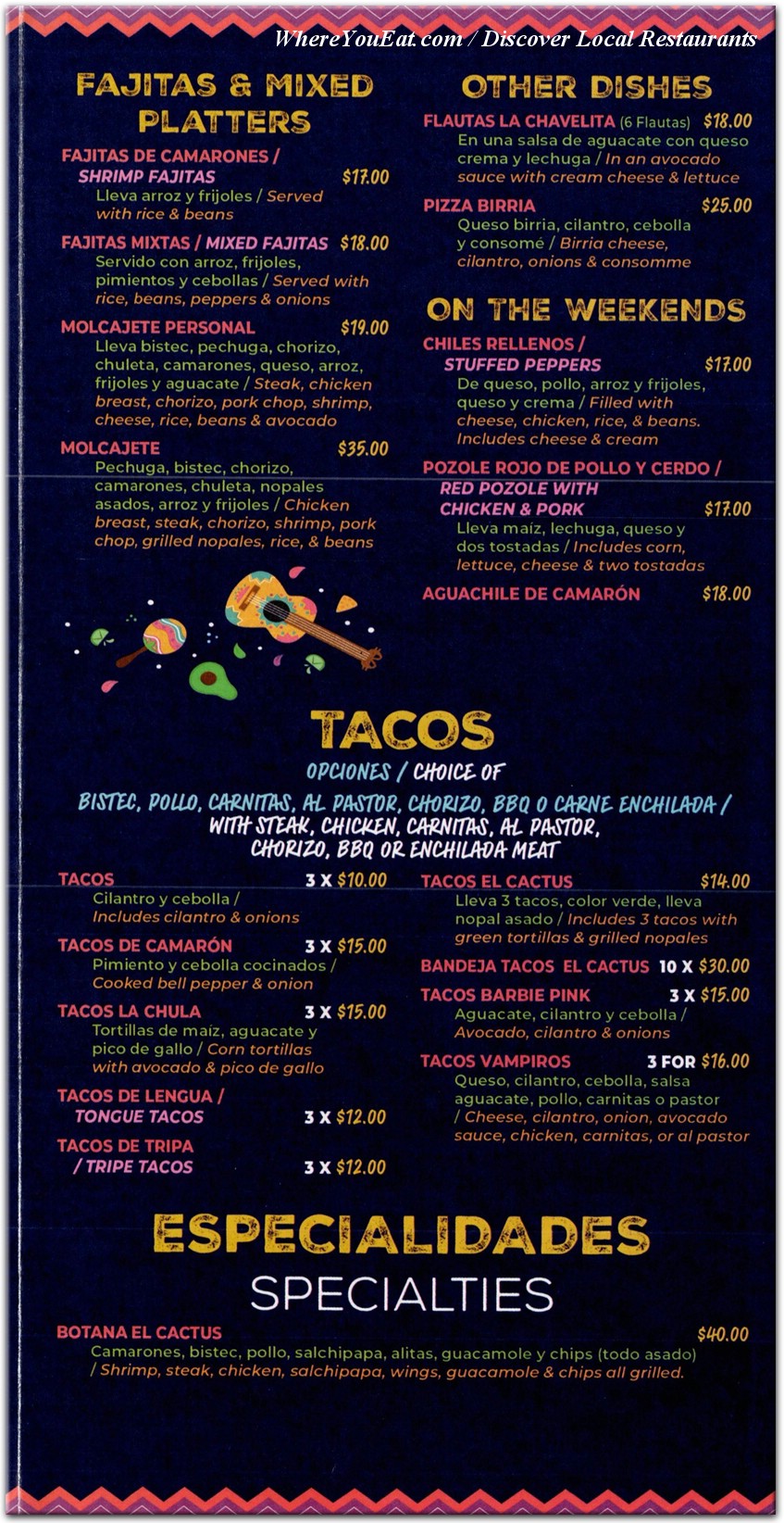 menu image