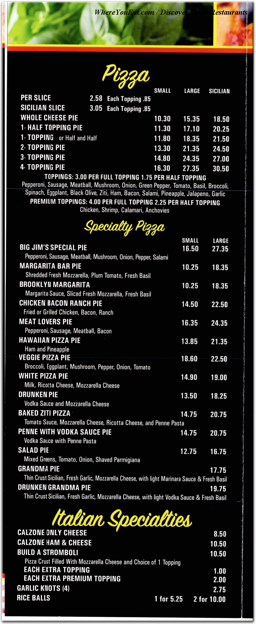 menu image