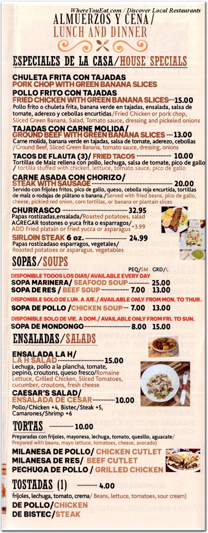 menu image