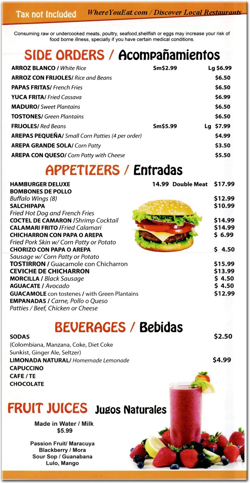 menu image
