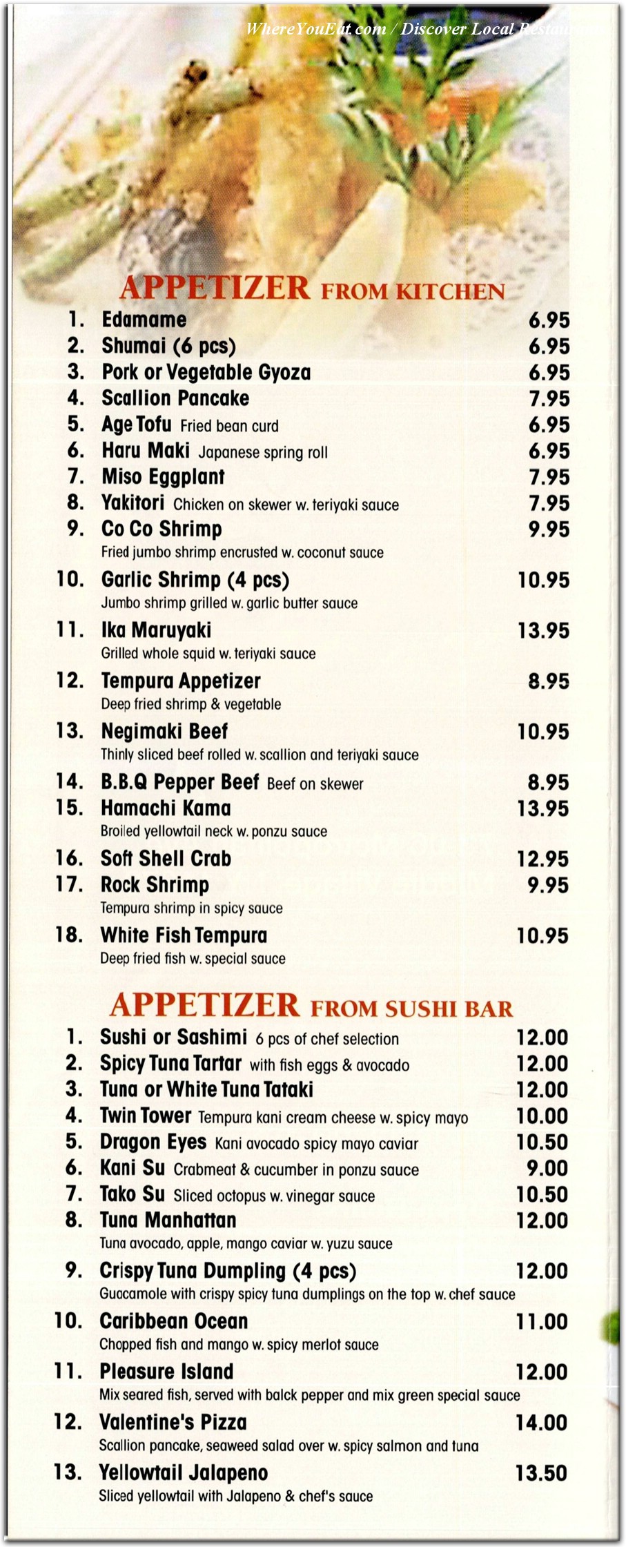 menu image
