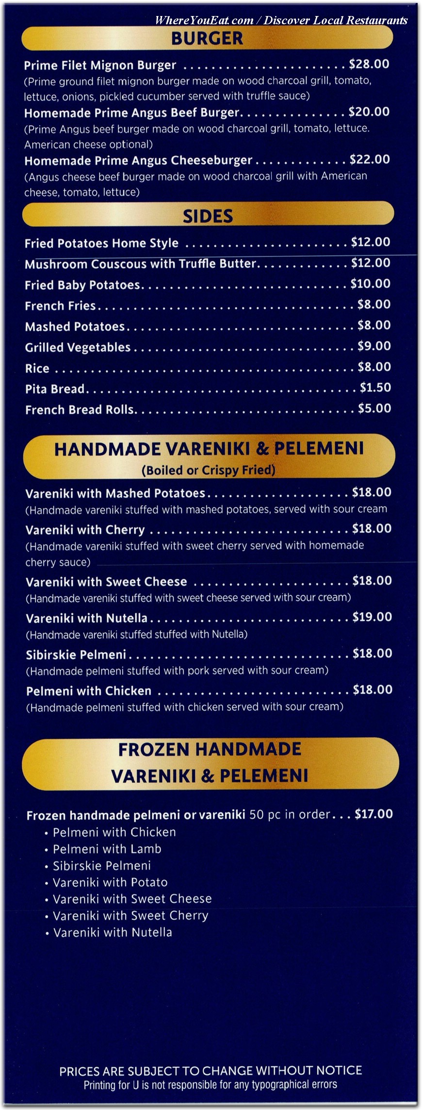 menu image