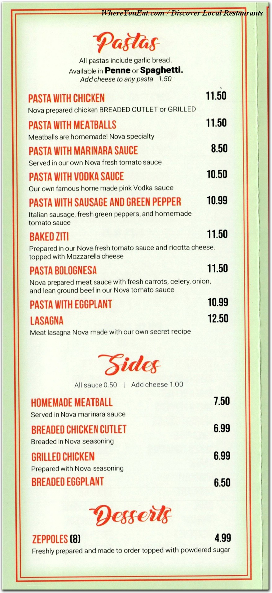 menu image