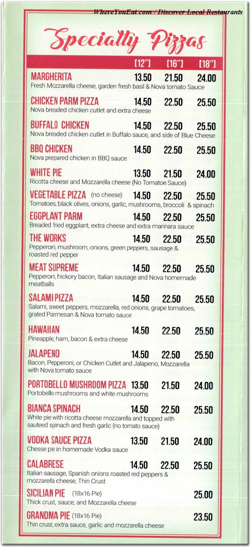 menu image