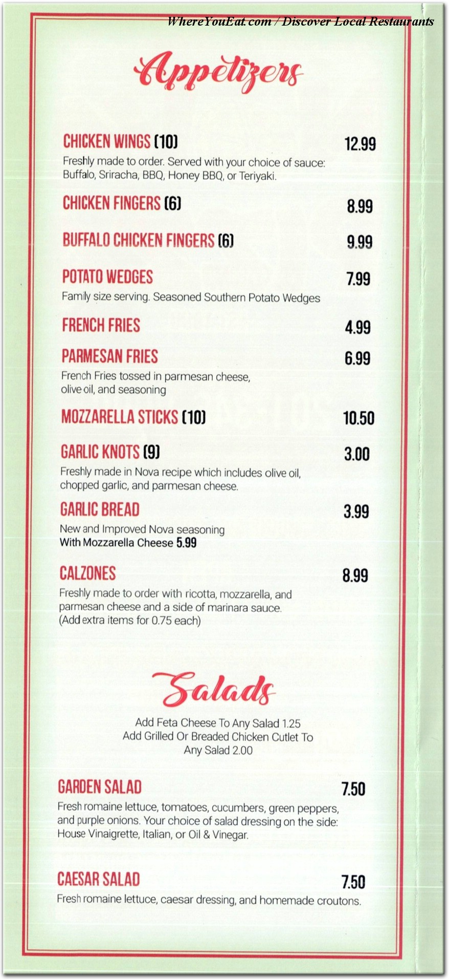 menu image
