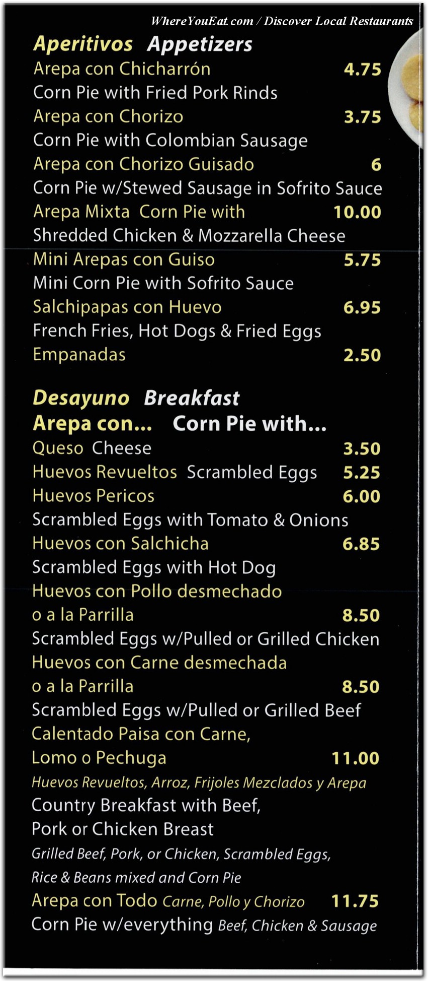 menu image