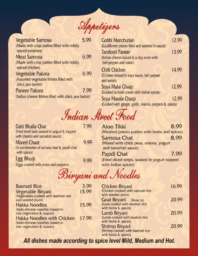 menu image