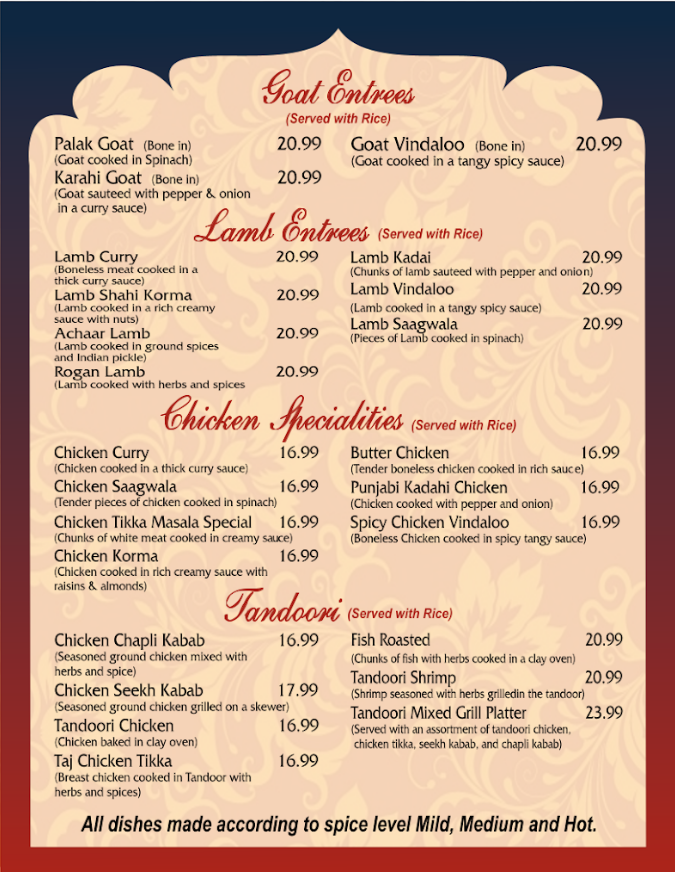 menu image