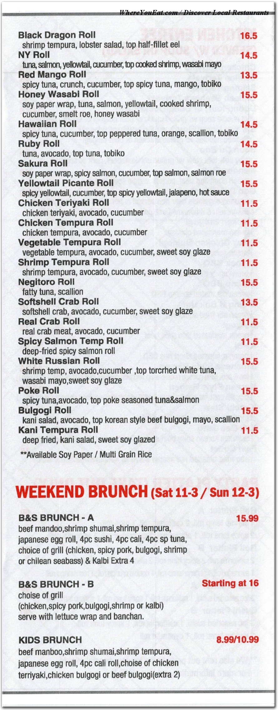 menu image