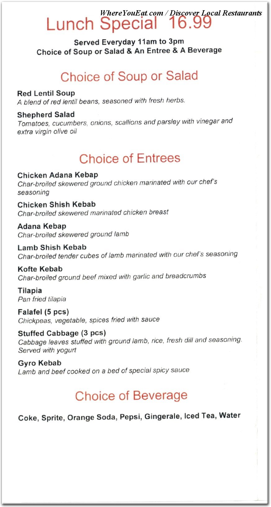menu image
