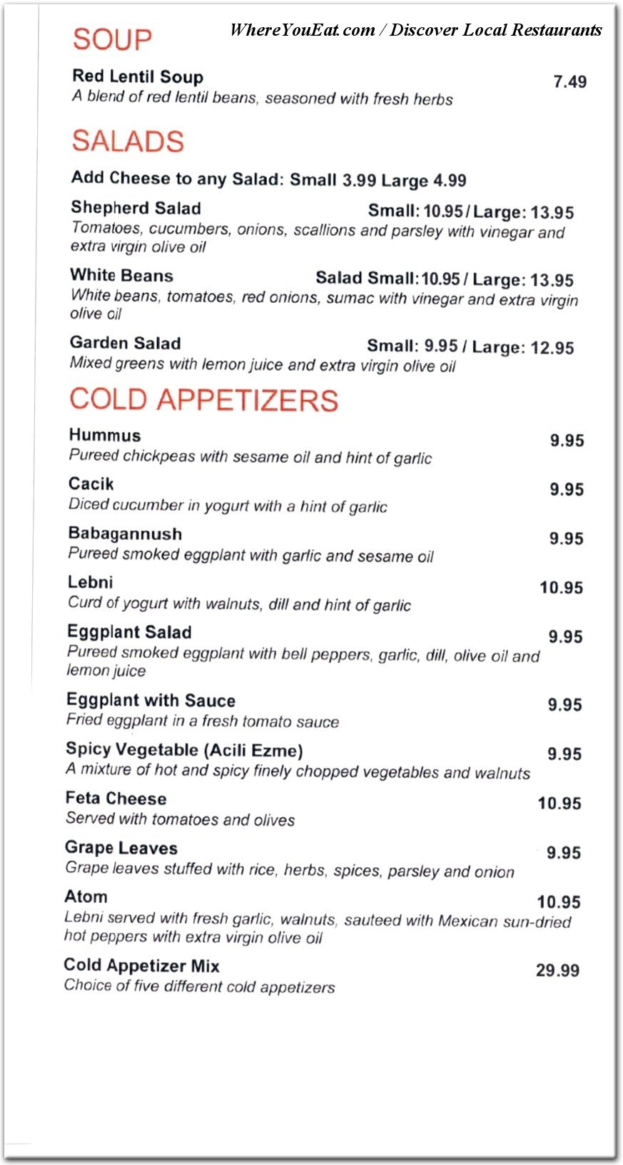 menu image