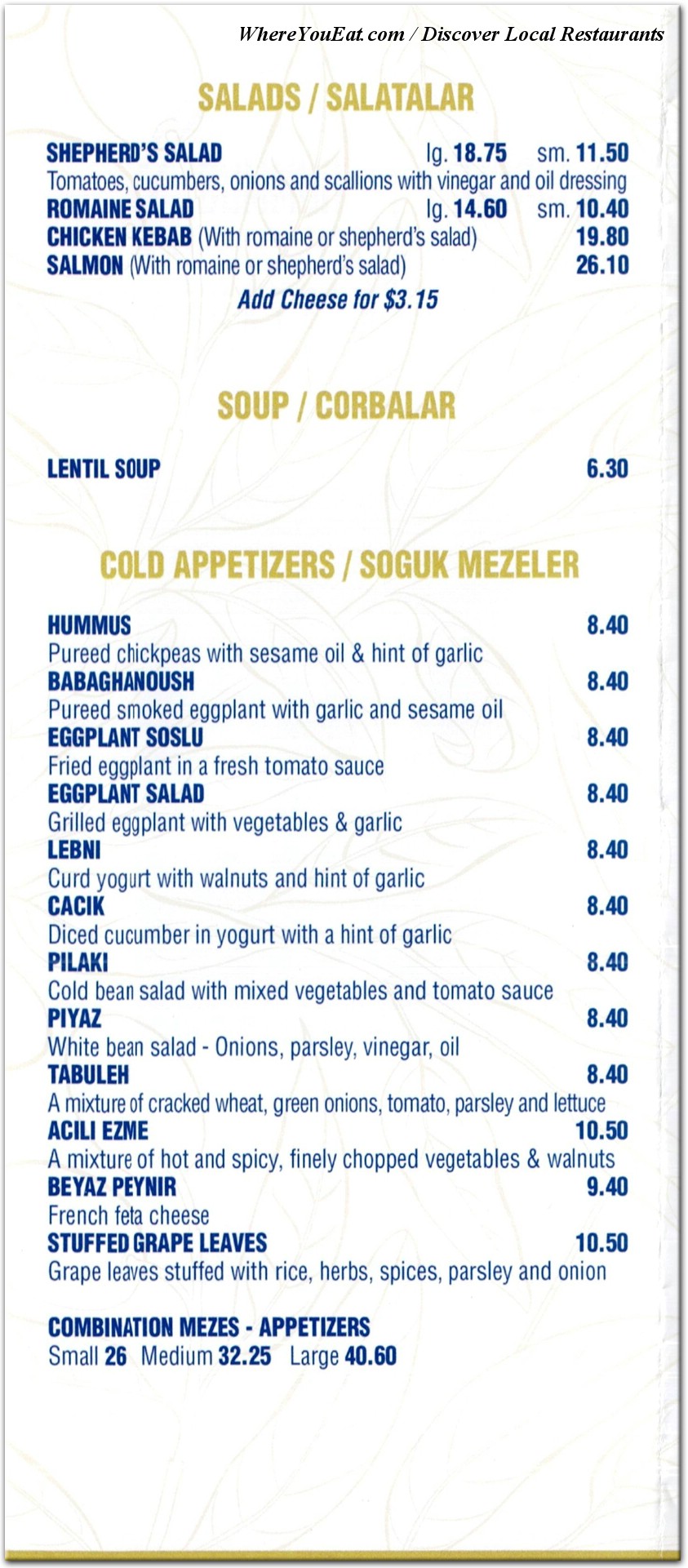 menu image