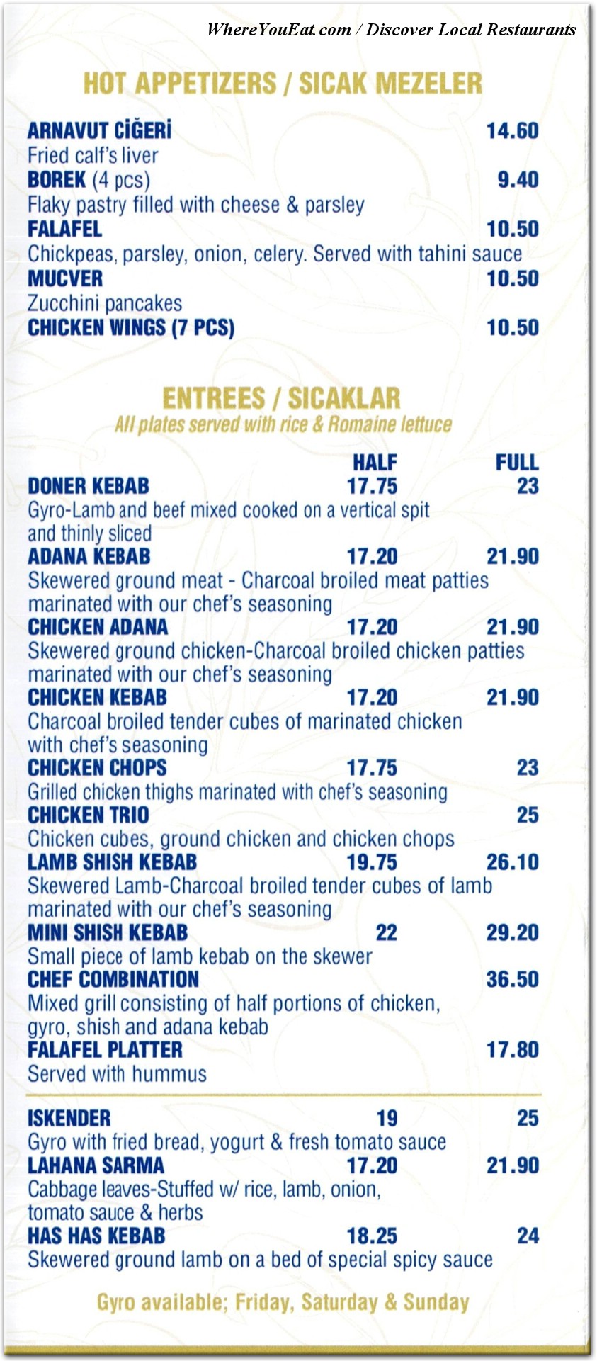 menu image
