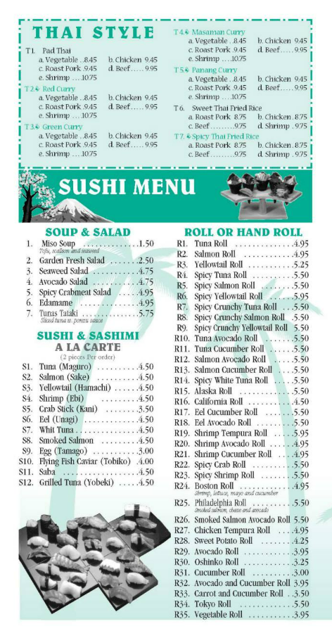 menu image