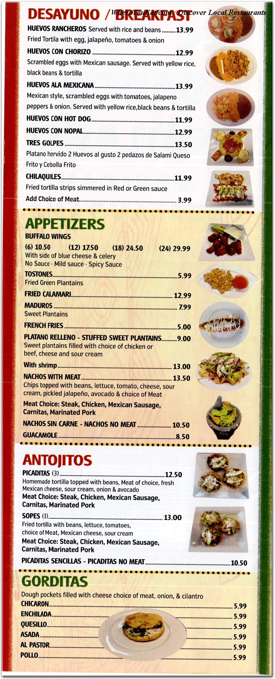 menu image