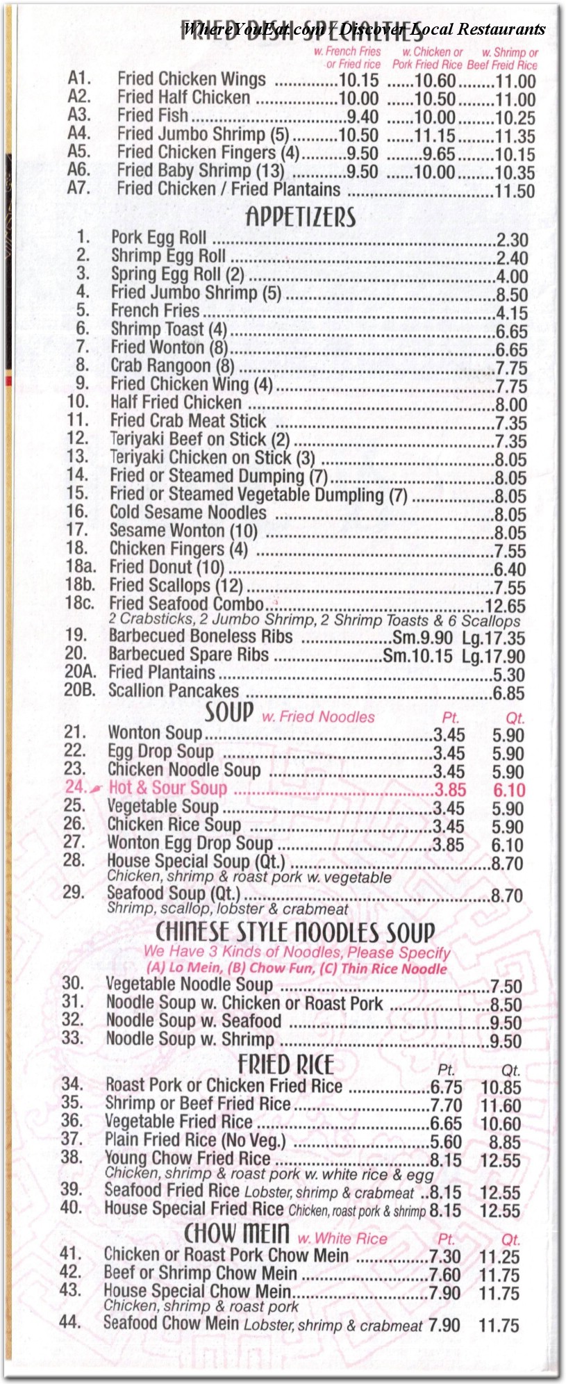 menu image