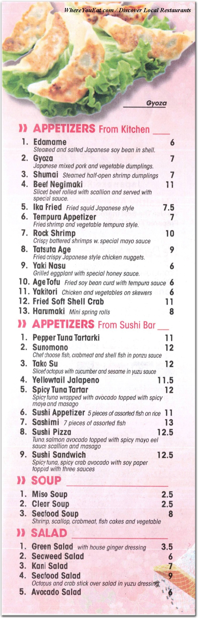 menu image