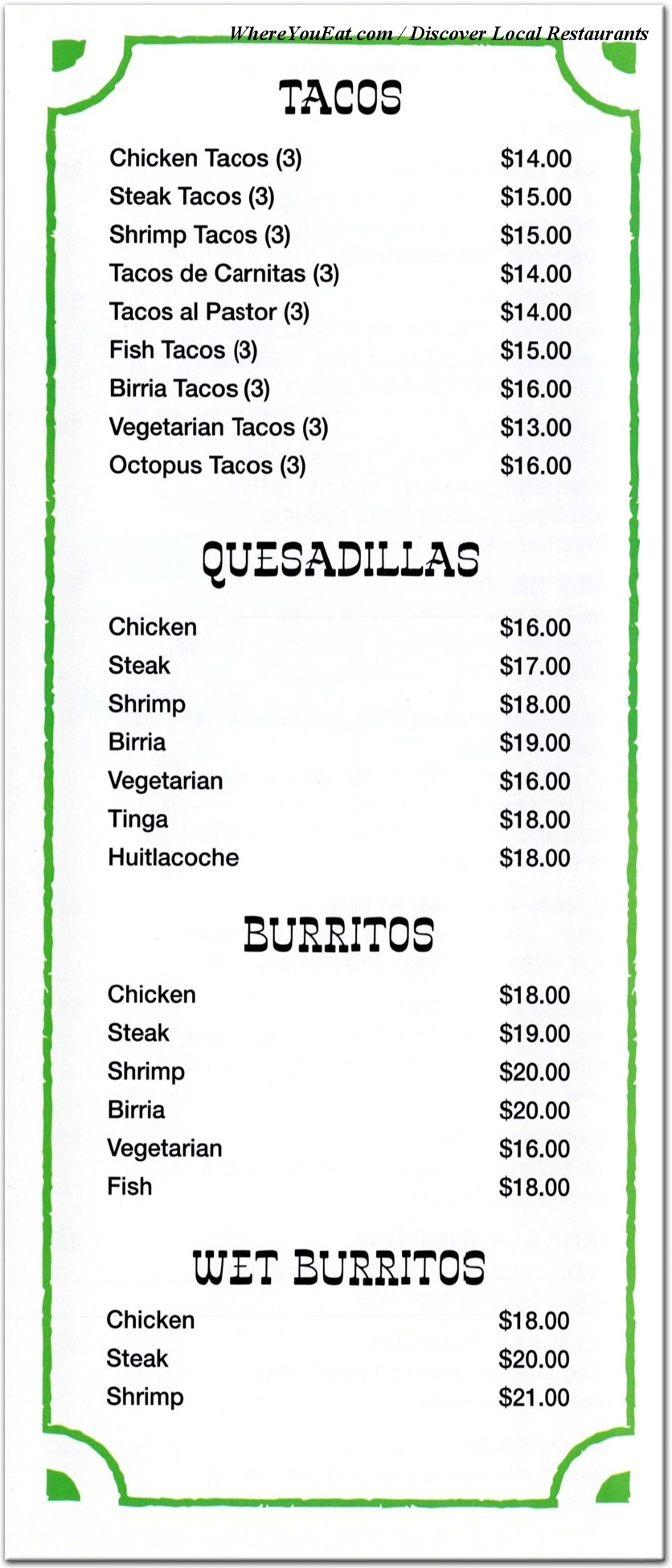 menu image