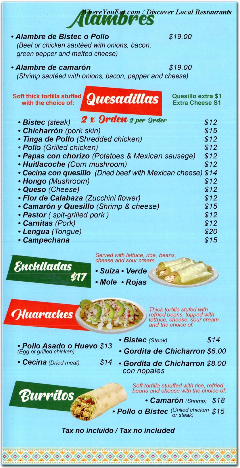 menu image