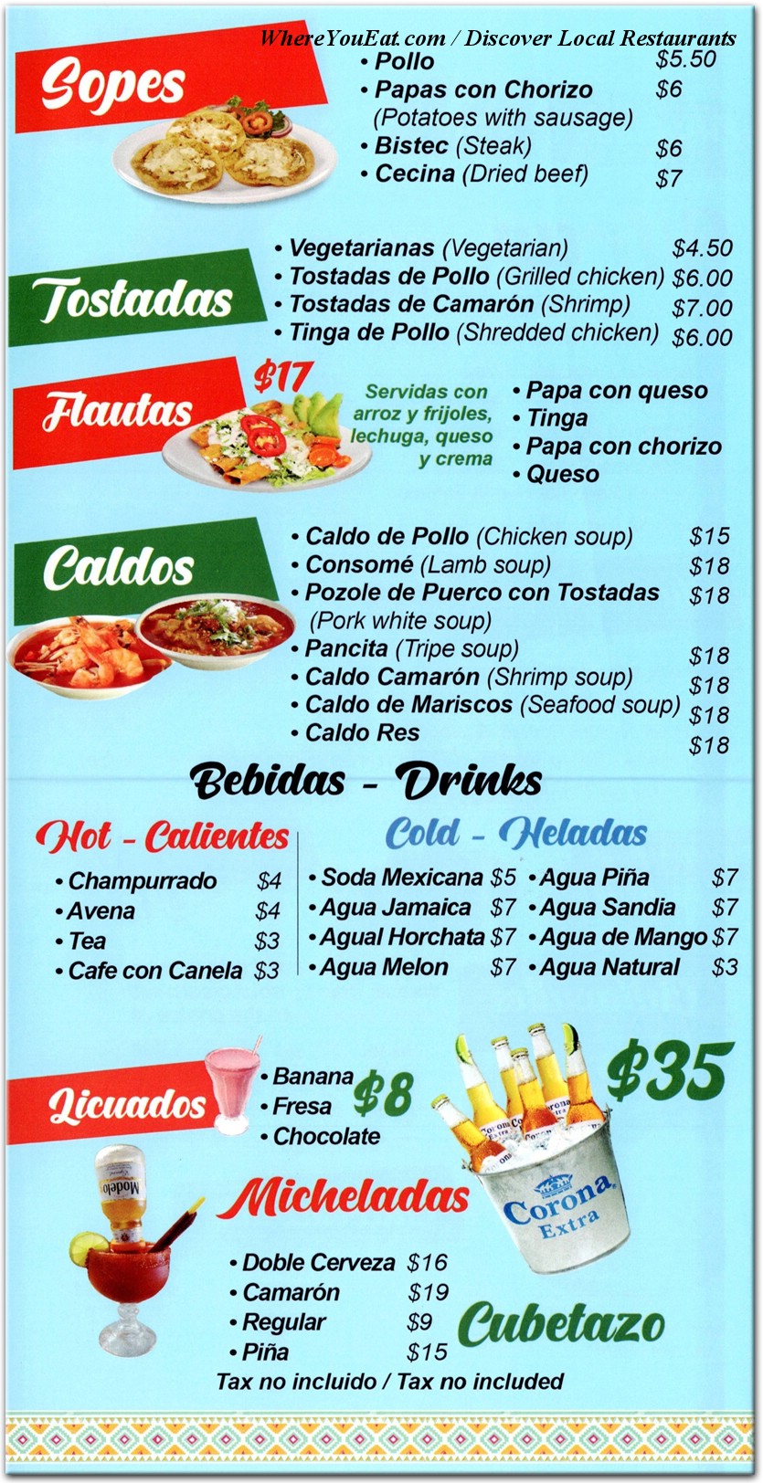 menu image