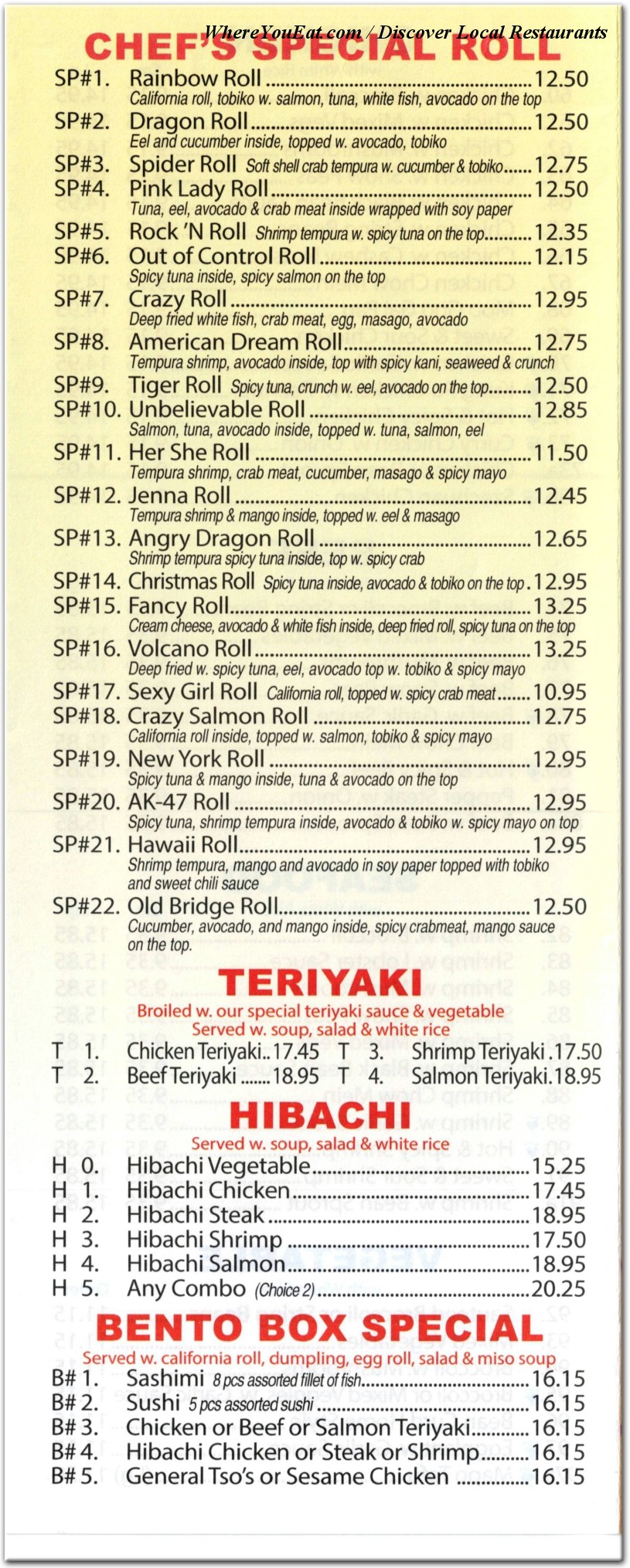 menu image
