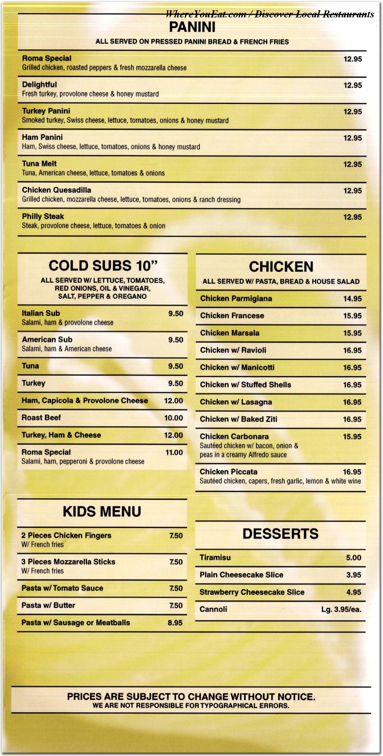 menu image