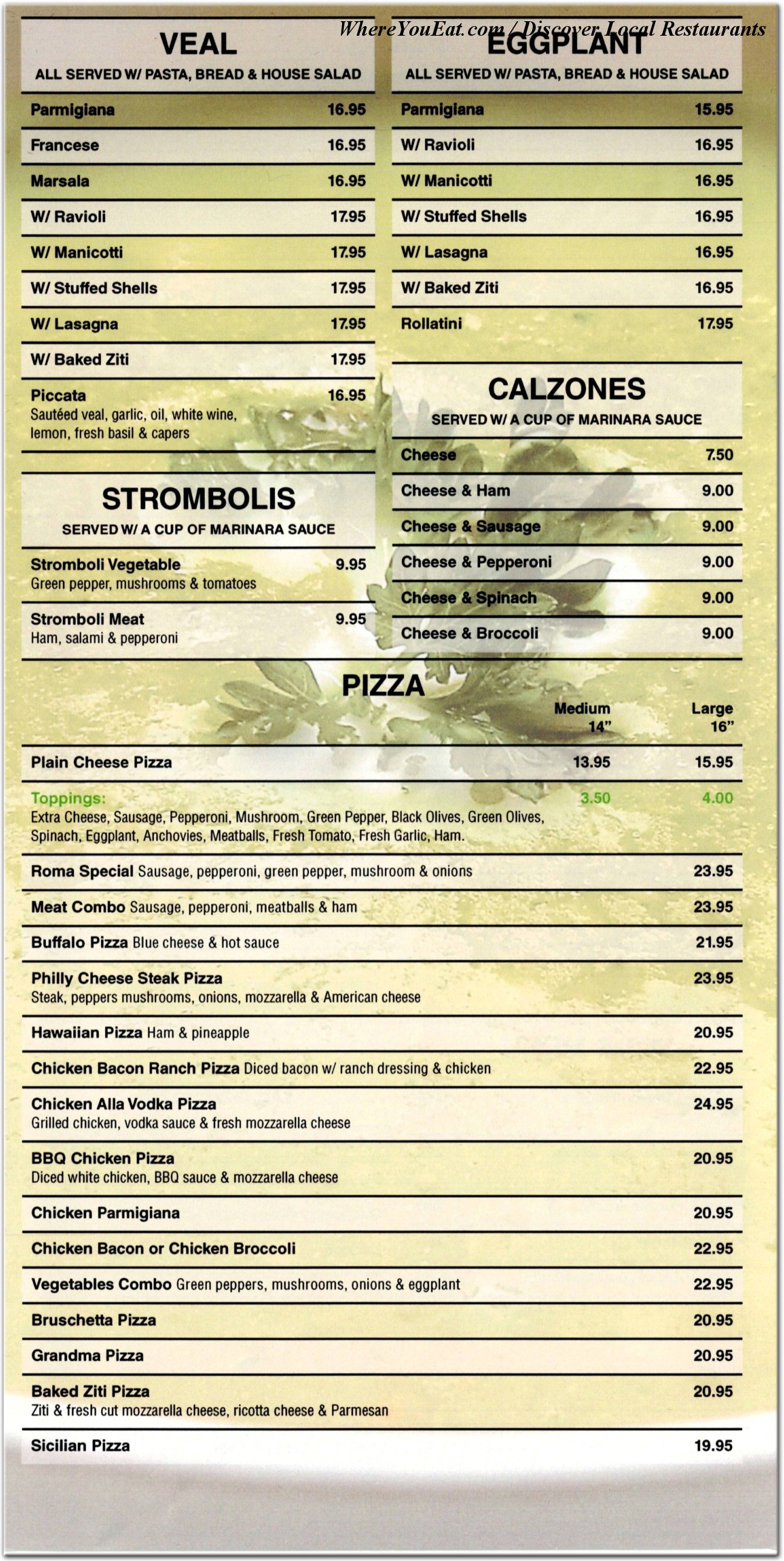 menu image