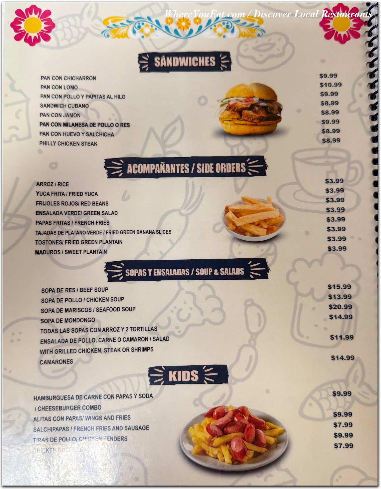 menu image