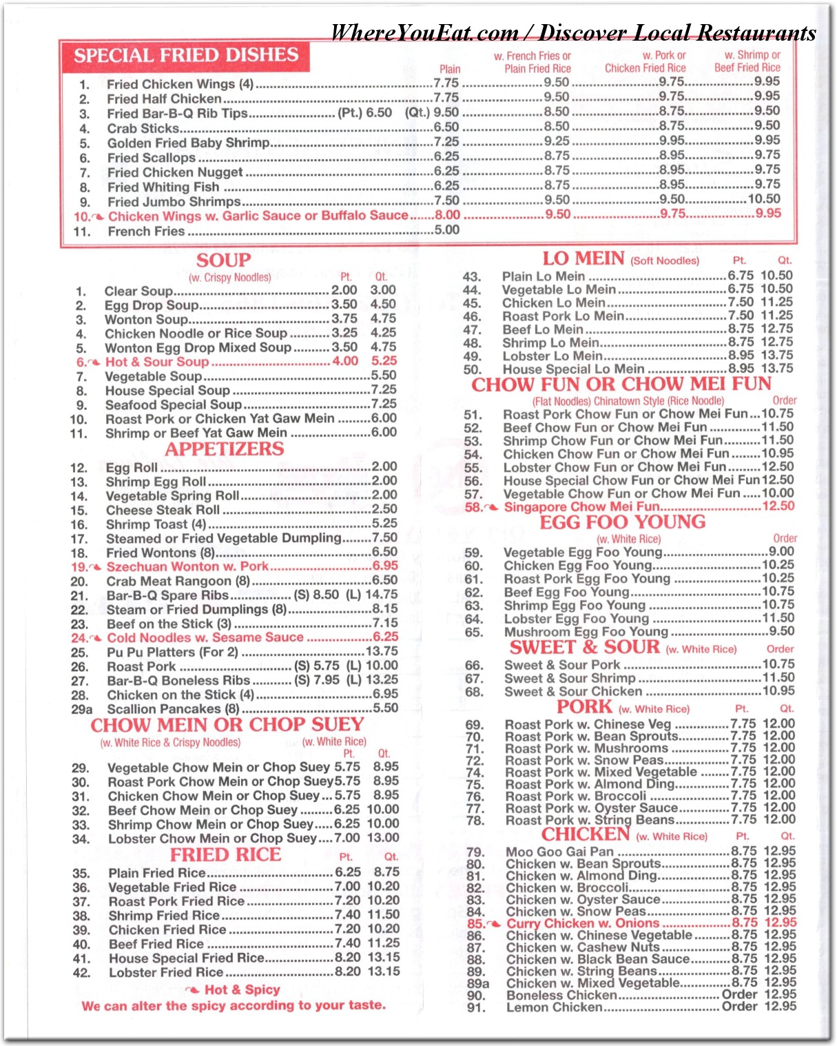 menu image