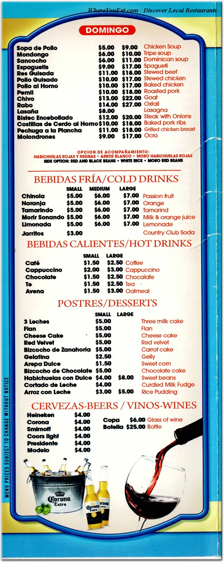menu image