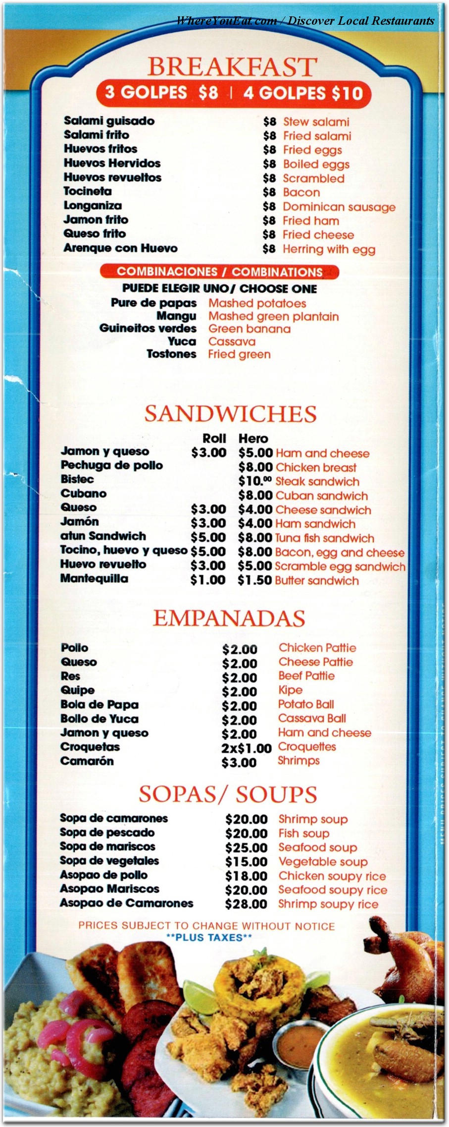 menu image