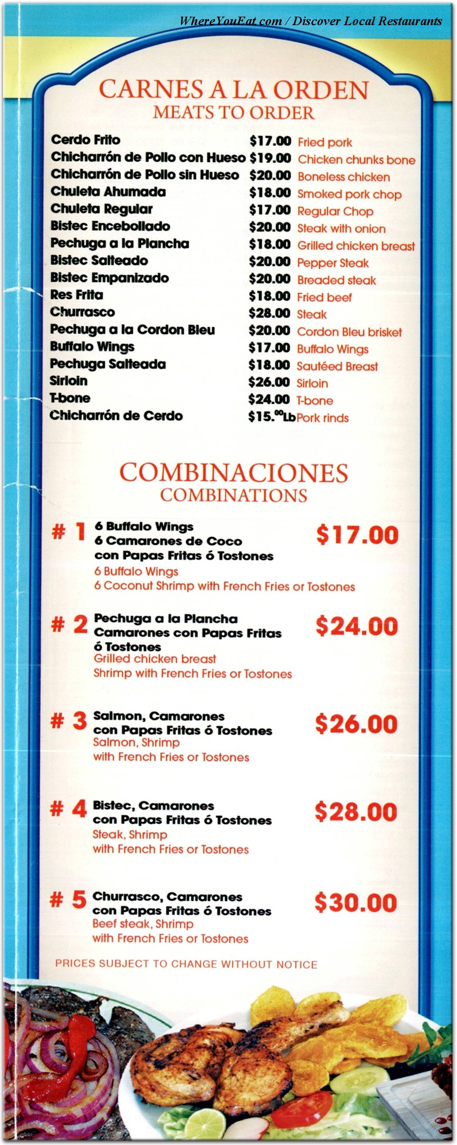 menu image