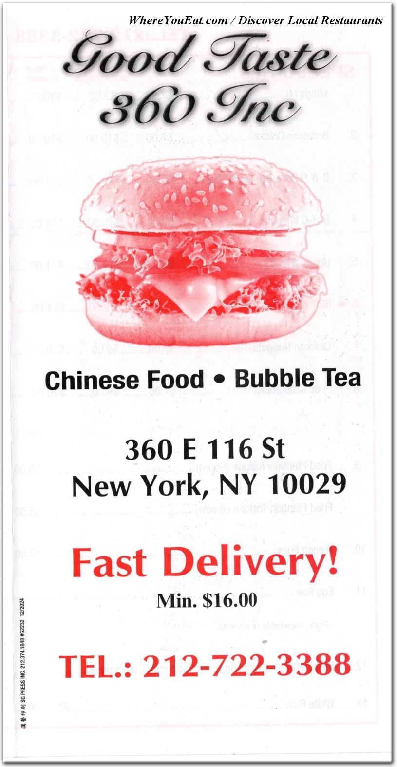 menu image