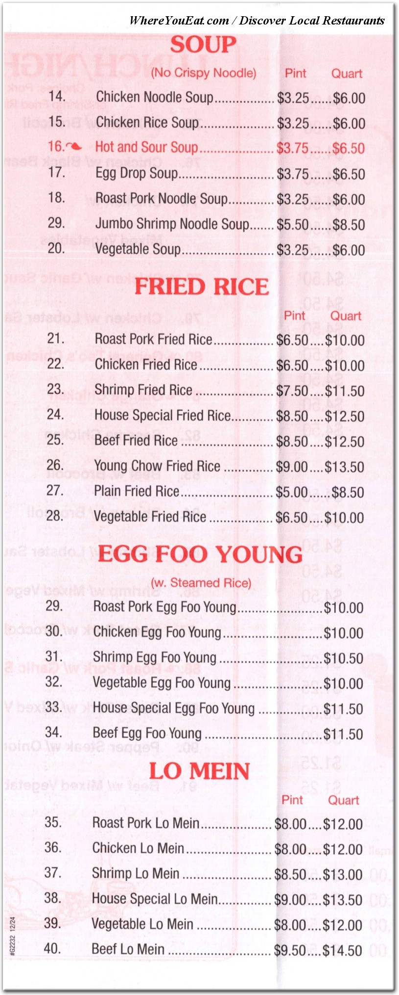 menu image